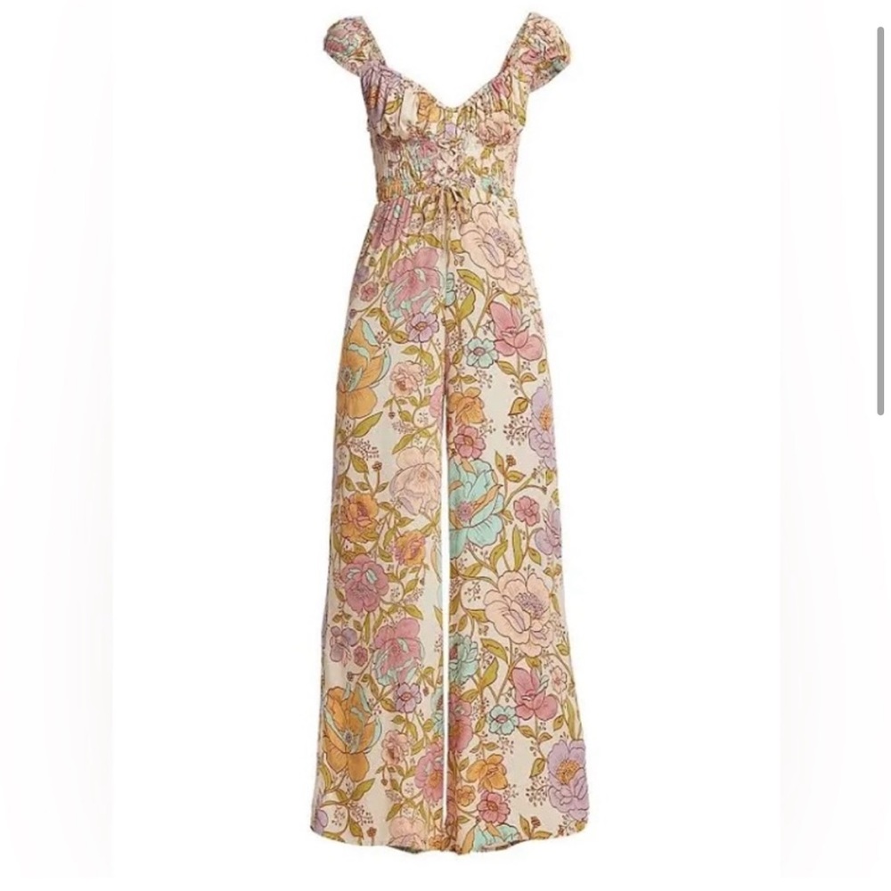 💐✨Free People Floral Jumpsuit in Pink and Yellow - Picture 4 of 10